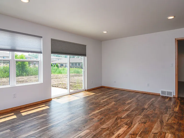 Sliding door to patio, backyard