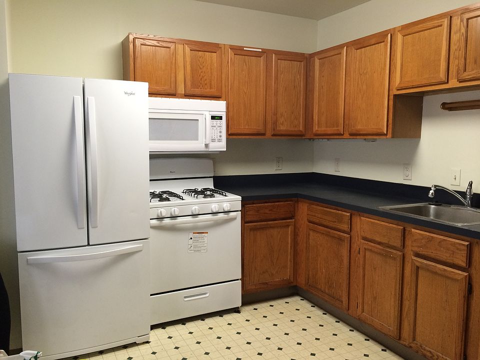 Kitchen with microwave