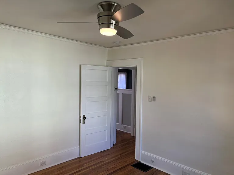 Middle bedroom is accessed through the little hallway.