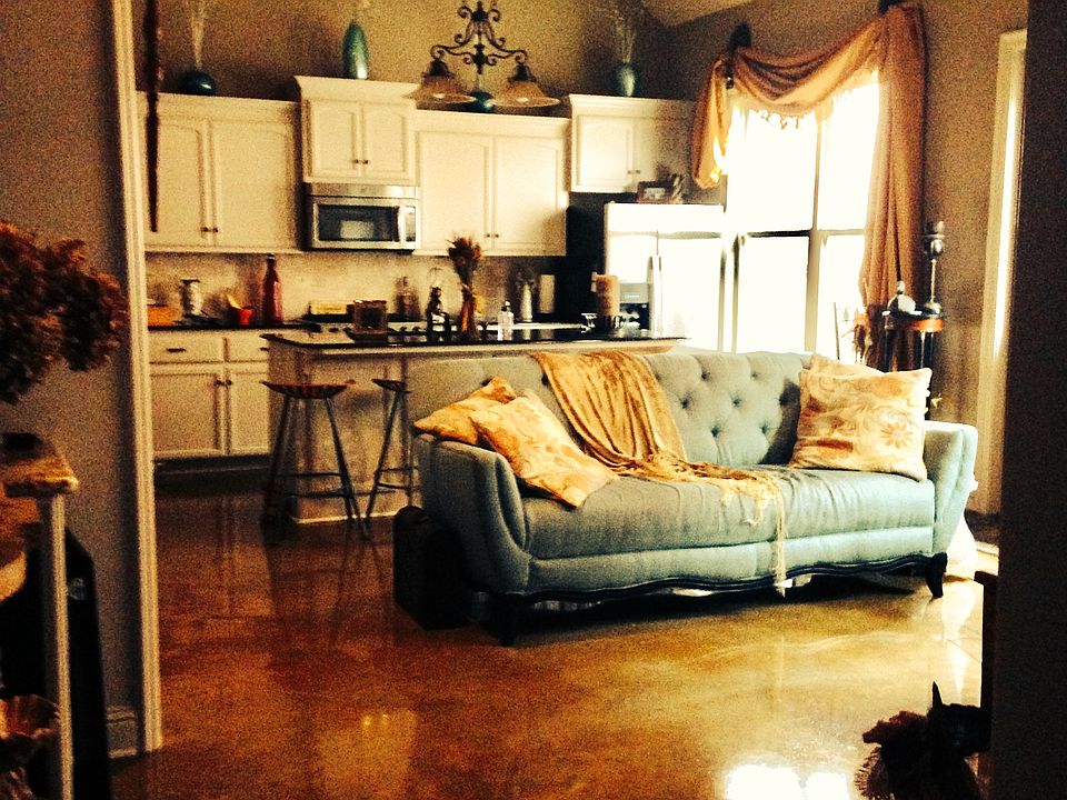 Open concept living area looking towards the kitchen.