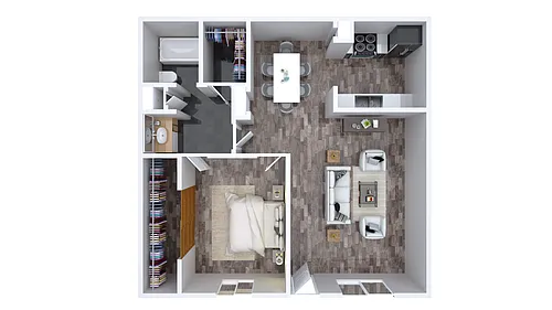 Floor plan 1 Bedroom 1 Bathroom