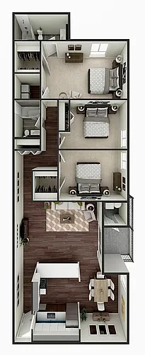 Floor plan 3 Bed 2 Bath
