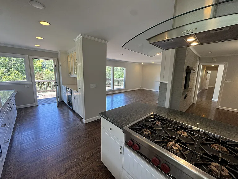 Door to the deck is in a convenient location for entertaining and bbq'ing