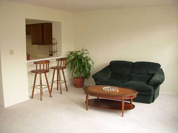 family room with bar