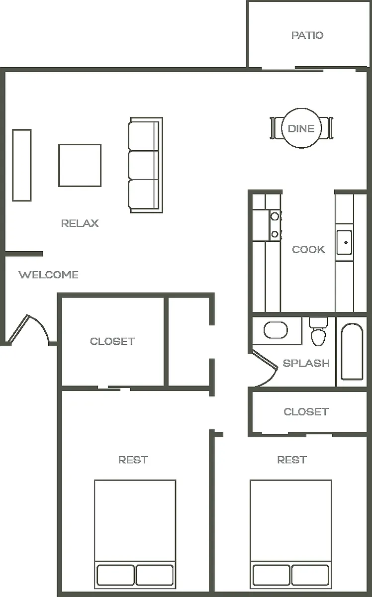 Floor plan 2 Bedroom