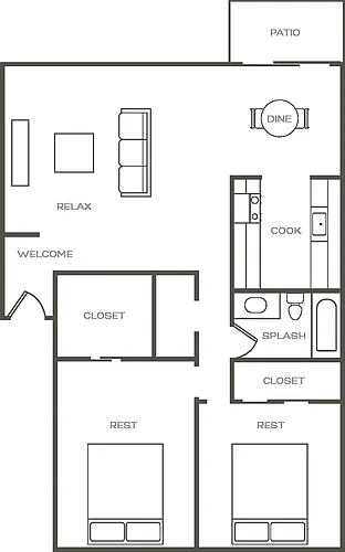 Floor plan 2 Bedroom