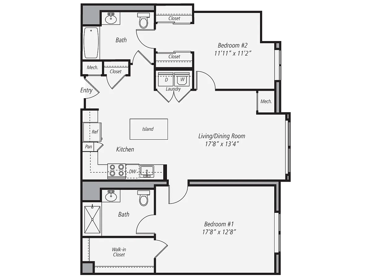 Floor plan B2-1107