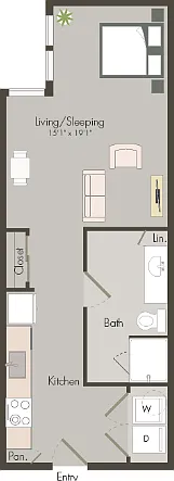 E1C | studio | 566 sq ft E1C | studio | 566 sq ft
