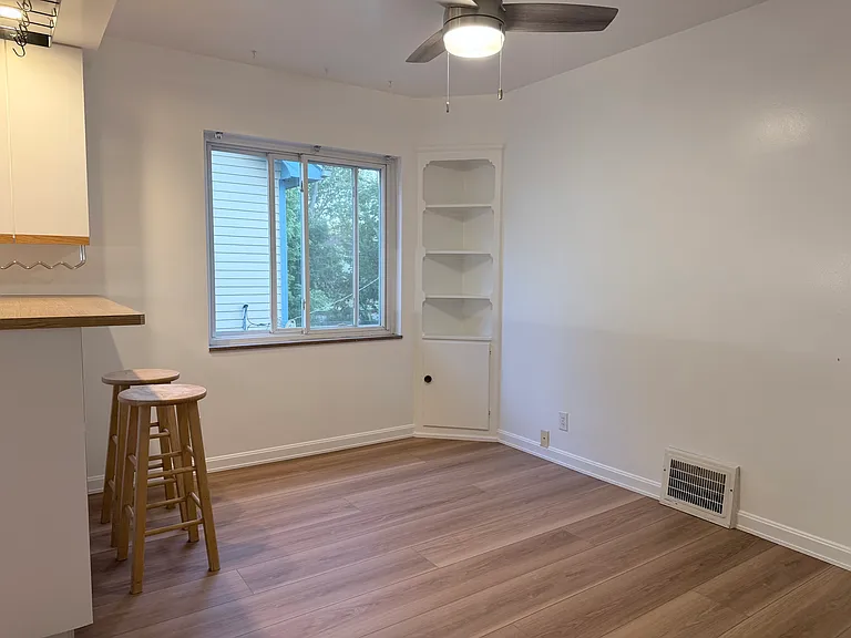 Dining room with built in cabinet