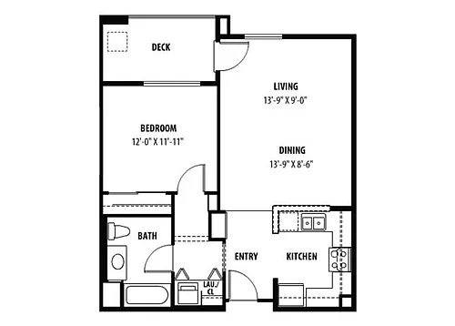 Floor plan 1 Bedroom
