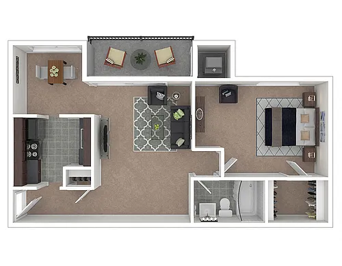 Floor plan Garden 1 Bedroom