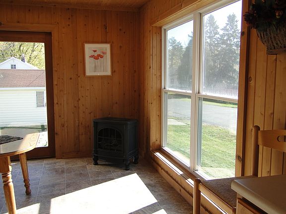Large Dining area with gas fireplace