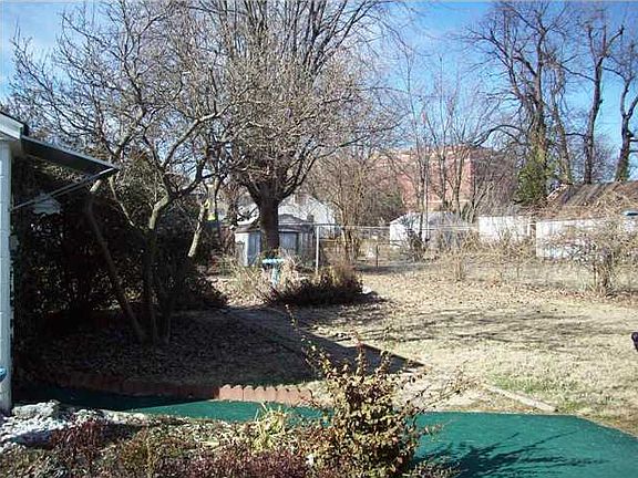 large fenced backyard