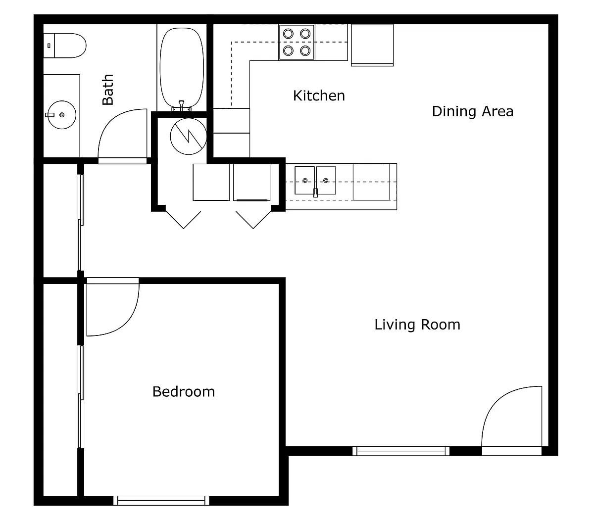 Floor plan One Bedroom