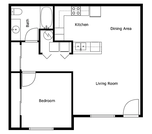 Floor plan One Bedroom