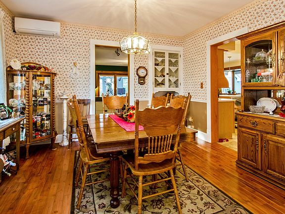 Hardwood and built-in add to the charm