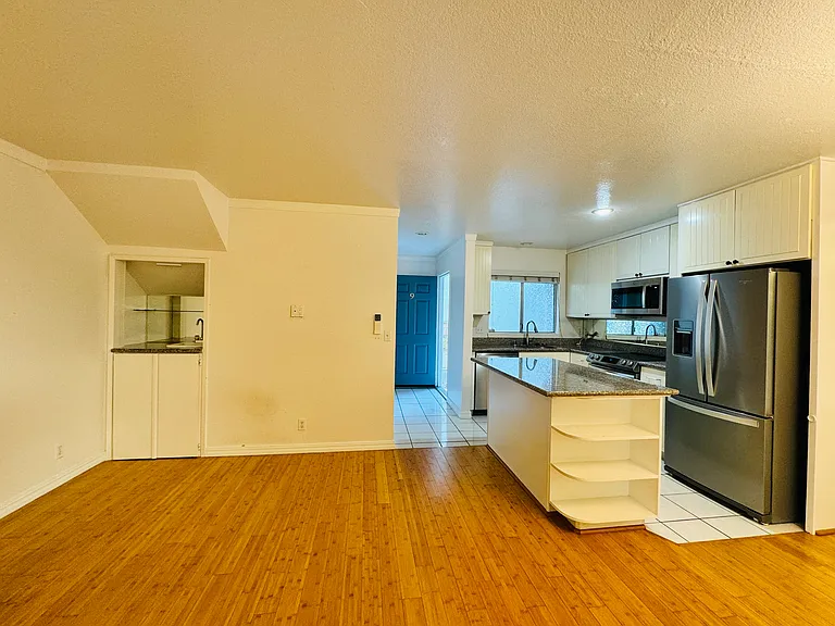 Living room and open kitchen