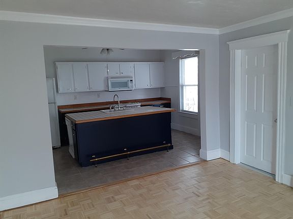 View of kitchen from dining room