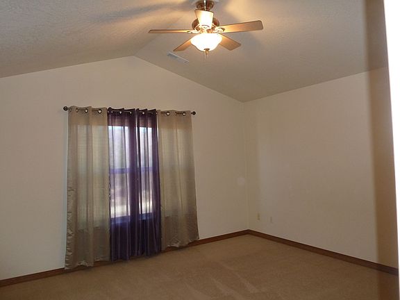 Vaulted ceiling in Master Bedroom.