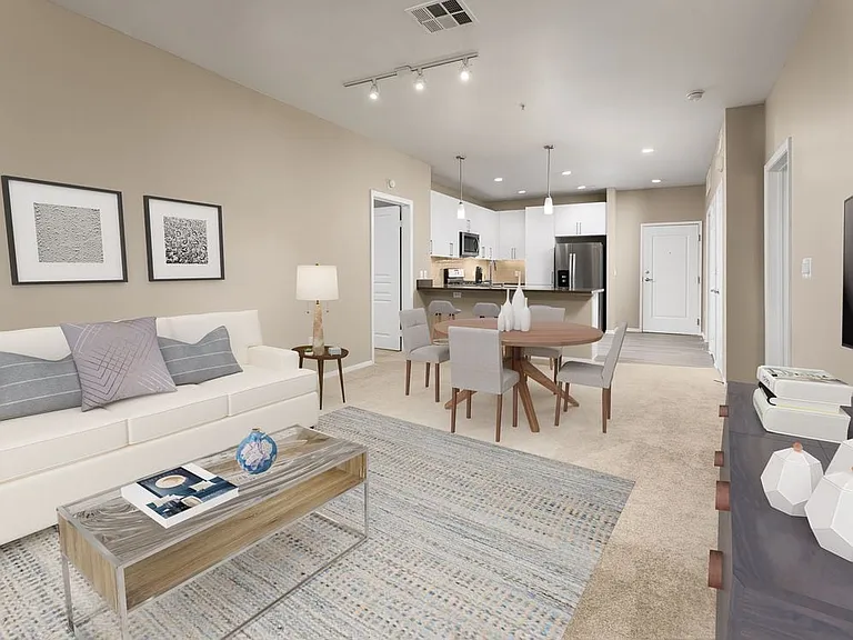 Design Scheme I living, dining, and kitchen area