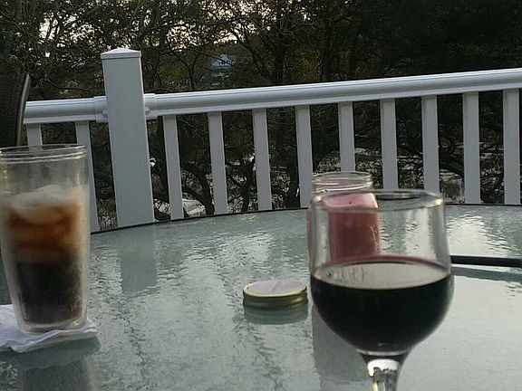 Top deck from kitchen 