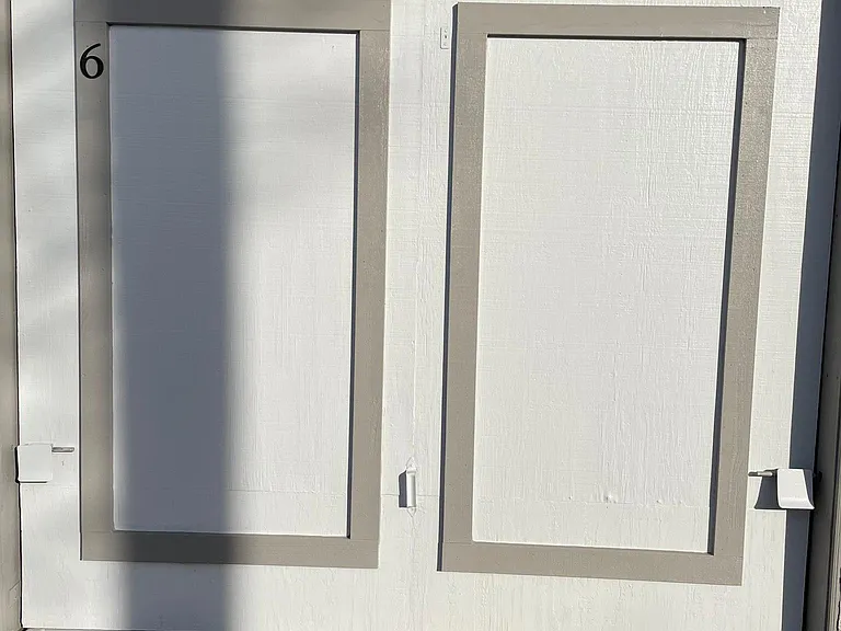 Single car garage has automatic opener