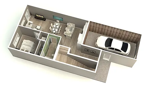 Floor plan Axel + Garage