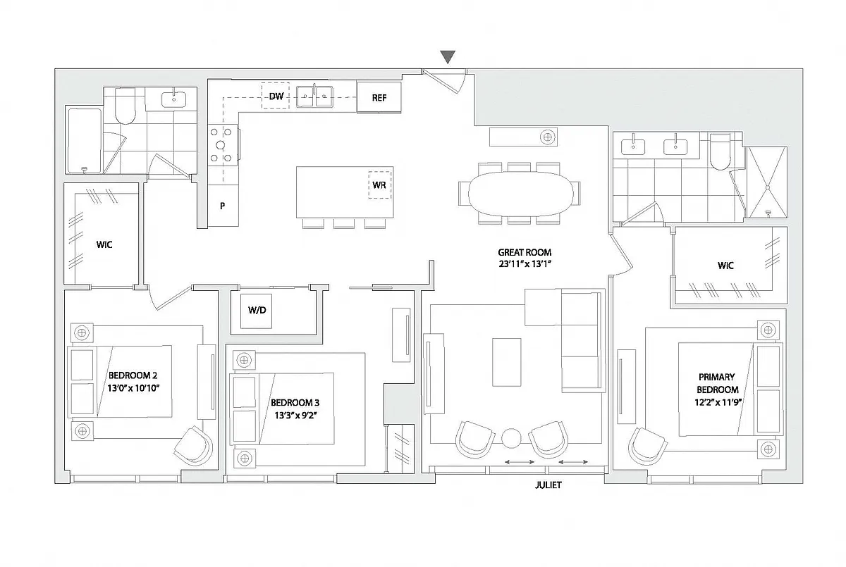 Floor plan 3 BED A5