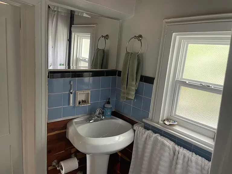 Bathroom view of sink.