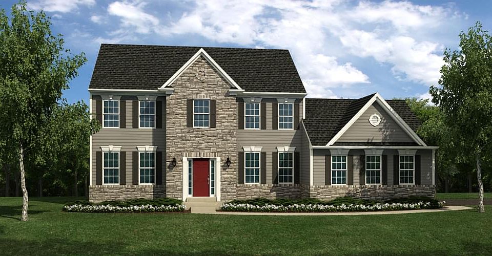 Elevation A - side load garage