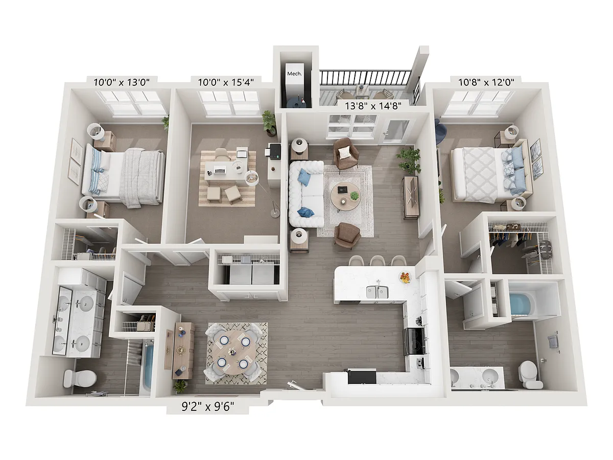 Floor plan B46D-H