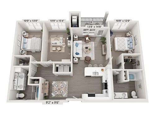 Floor plan B46D-H
