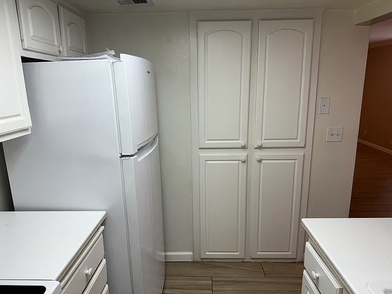 Kitchen with storage.