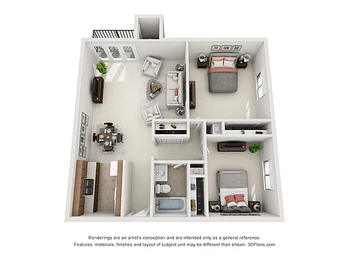 Floor plan Two Bedroom