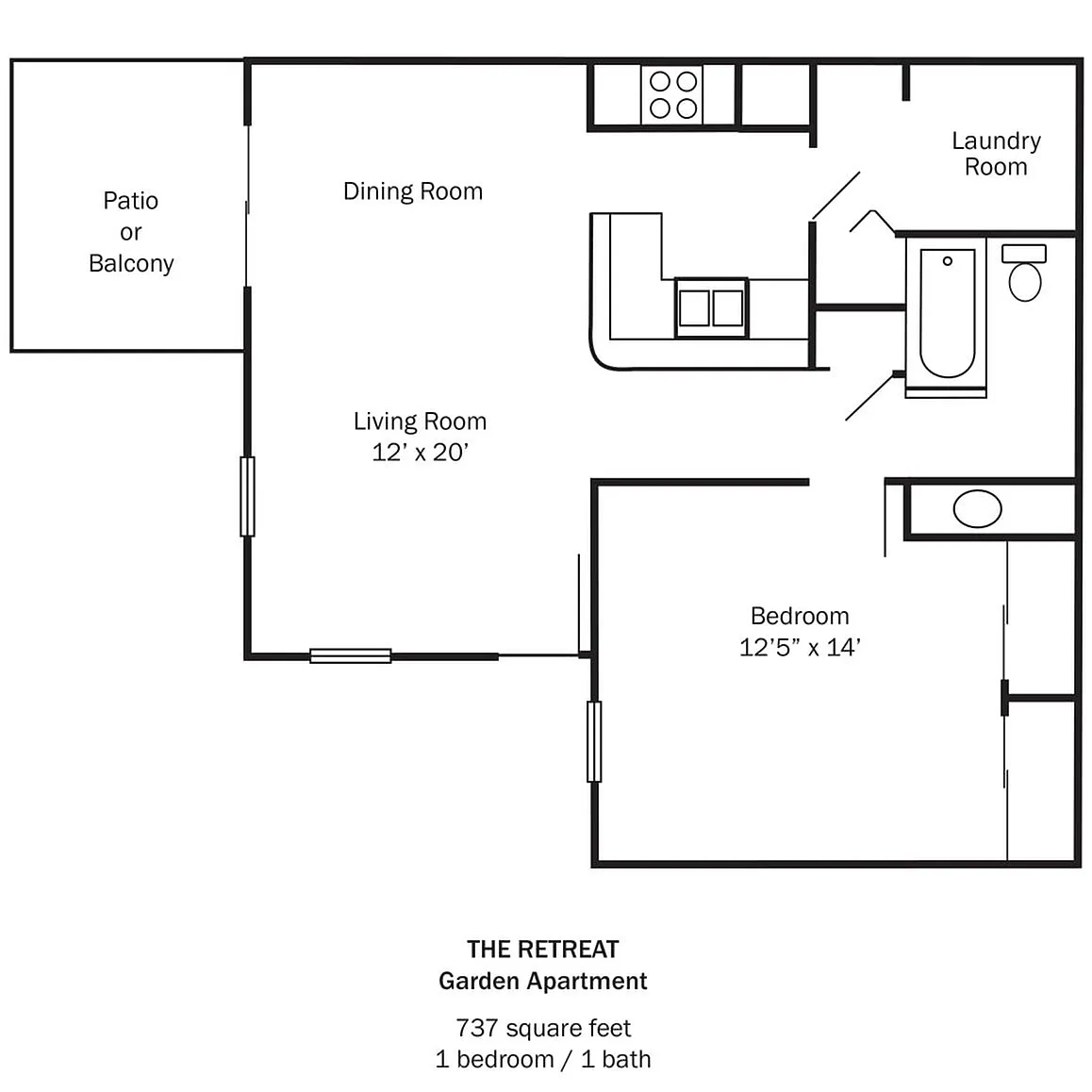 Floor plan The Retreat - Newly Renovated