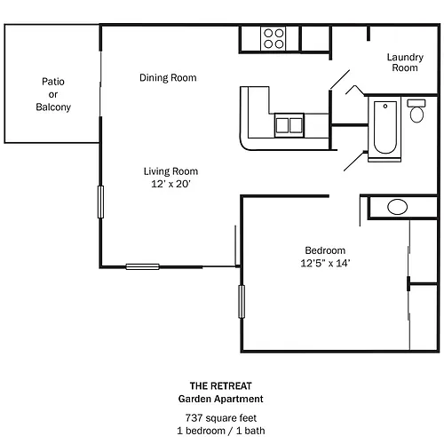 Floor plan The Retreat - Newly Renovated