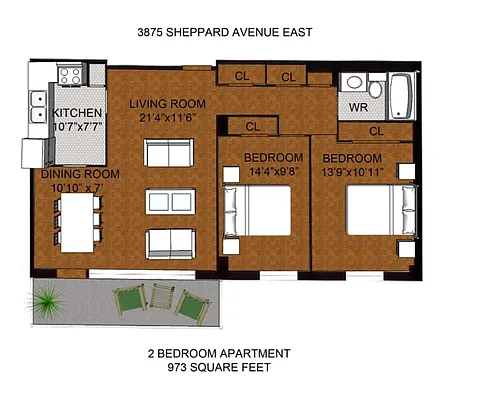 Floor plan 2BR