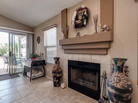 Fireplace & Patio view
