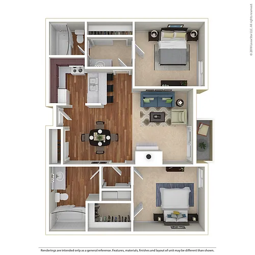 Floor plan 2BR/2BA