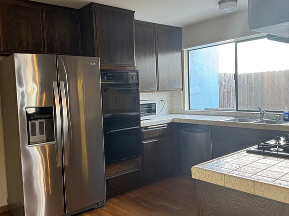 Kitchen and window to patio.