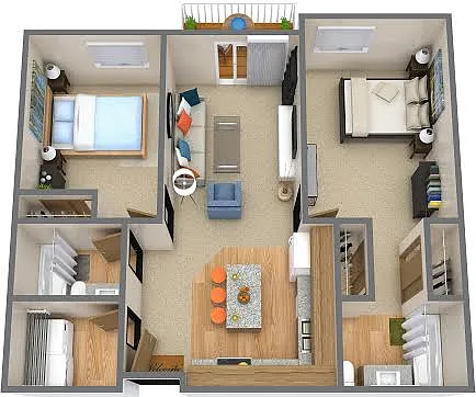 Floor plan Phase 1 2 Bedroom