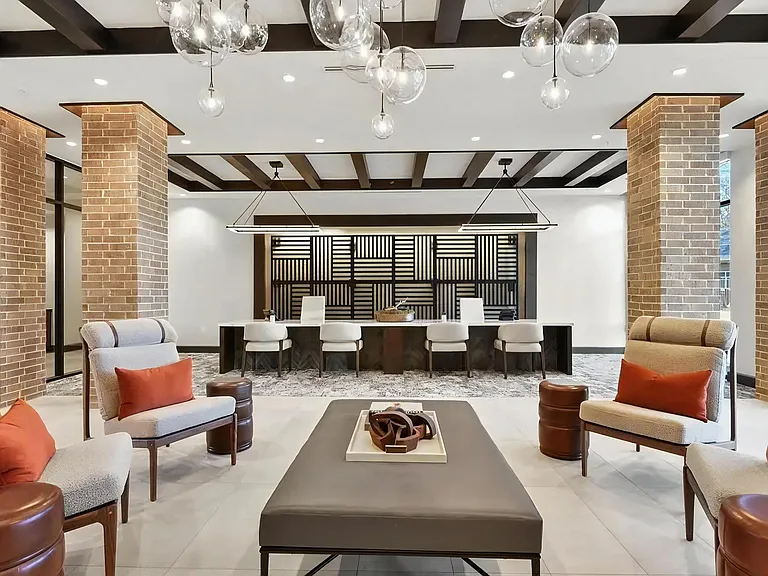 Clubhouse Lounge with Designer Furniture and Statement Lighting