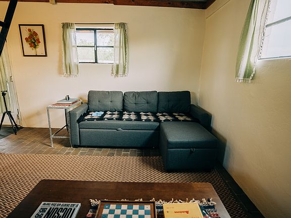Living area includes couch bed