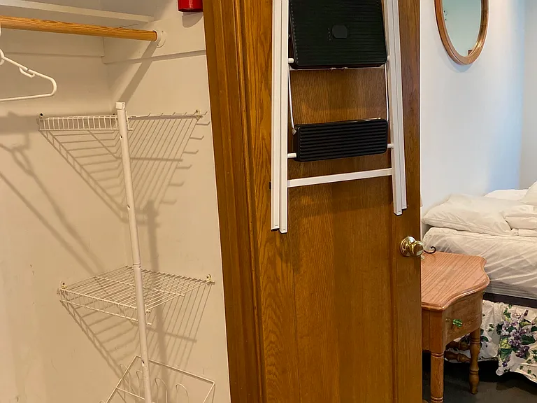 White Metal Stepladder & Fire Extinguisher