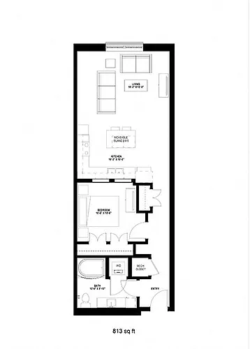 Floor plan One Bedroom - G
