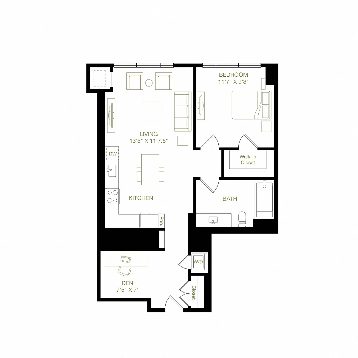 Floor plan Redwood+Den