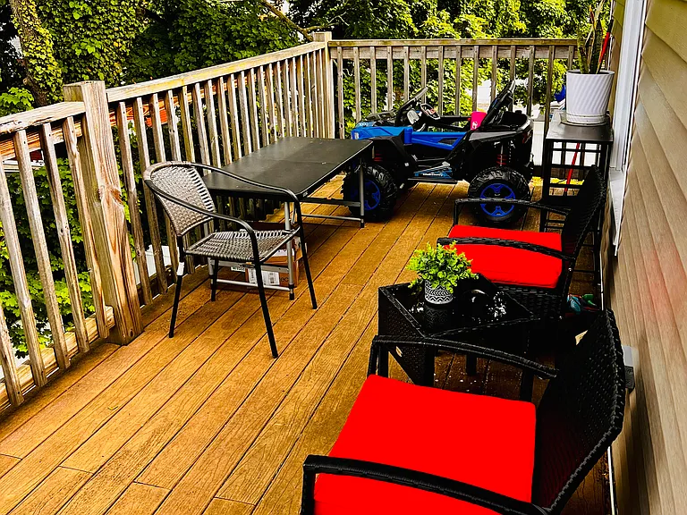 Private back porch