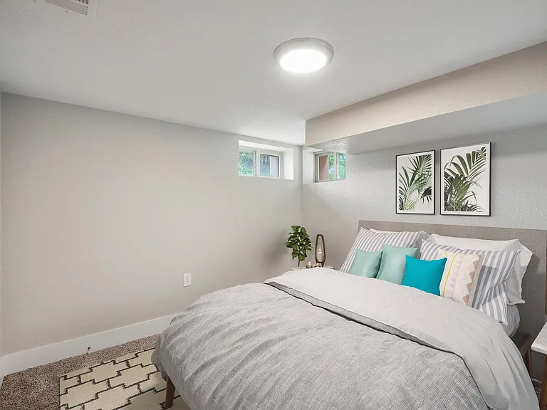 Bedroom 4. This image shows a virtually furnished space. Bedrooms come unfurnished.