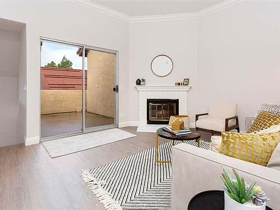 living room with patio