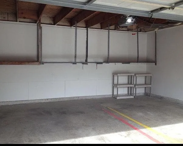 2 car garage with shelves/remote control openers